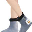 AOBOCO Feet Warmers for Massager - Cordless Feet Heating Pad for Achilles Tendonitis, Portable Heated Ankle Brace with 5000mAh Rechargeable, 104-140 Heat Levels, 3 Vibration Modes