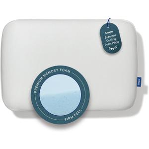 Casper Sleep Essential Cooling Foam Pillow, Standard Size Firm Memory Foam with Cooling Cover, Supports Side Sleepers, Breathable & Pressure-Relieving