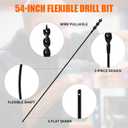 Flexible Drill Bit for Wire Pulling-3/4 Inch x 54 Inch, Extended Installer Drill Bit - 1/4 Inch Shank
