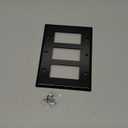 AIDA 3-Gang Midsize Light Switch Cover Plate, Glossy Black Decorator Wall Plates, 1-Pack Unbreakable Thermoplastic Outlet Covers & Receptacles Faceplate, UL Listed, 4.88" H x 6.75" L