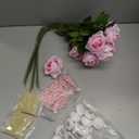 Riceshoot 326 Pcs Floating Flowers Vase Fillers Kit 12 Artificial Rose 12 Floating Candle Centerpieces 300 Pearl 2 Bags Water Gels Flowers Vase Fillers for Wedding Table Centerpiece