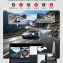 3 Channel Dash Cam, 4K Dash Cam Front and Rear, Dash Camera for Cars STARVIS 2 Sensor Car Dash Cam with HDR Night Vision, 24H Parking Mode Dashcam Built-in 5.8GHz WiFi GPS Loop Recording