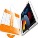 iGluz 2 Pack for iPad 10.2-inch(9th/8th/7th Gen.) 9H+ Tempered Glass Screen Protector with Easy-Install Box[12FT Military Grade Shatterproof] Apple Pencil Compatible,HD Clarity,Scratch Resistant