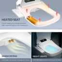 WLJBIDET Square Bidet Seat for Rectangle Toilets, Electric Heated Toilet Seat, Adjustable Air Dryer and Warm Water, Front and Rear Wash, 110V-120V Only