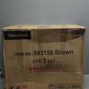 Yaheetech PU Leather Accent Chair, Mid-Century Modern Armchair with Solid Wood Legs, Reading Leisure Chair with High Back for Living Room Bedroom Waiting Room, Brown