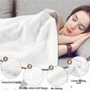 Newwiee 48 Pcs Fleece Throw Blankets Bulk 50'' x 60'' Oeko-tex Standard 100 Certified Spring Outdoor Wedding Guest Blankets Lightweight for Sleepover Donation Lap Pet Sofa Home (White)