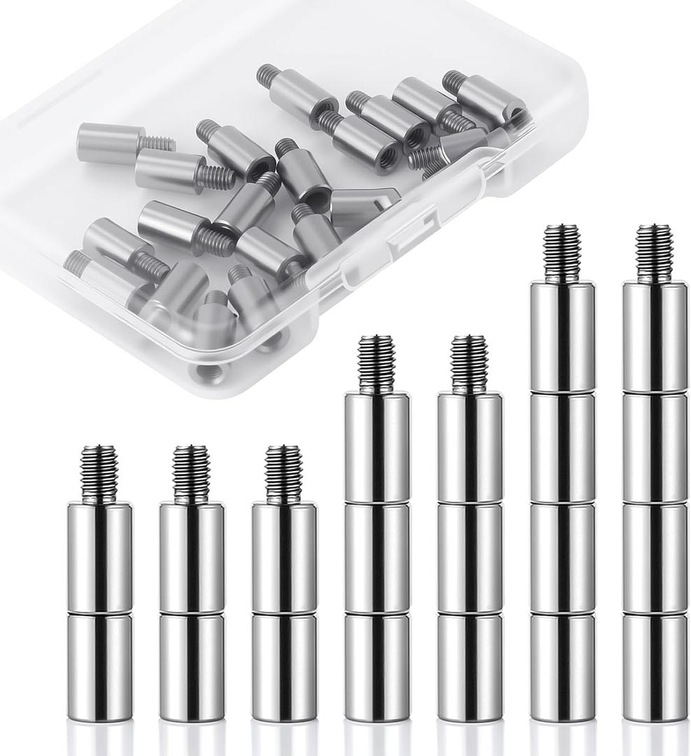 20PCS Scrapbook Extension Posts, Stainless Steel Binding Post, Album Accessories Replacement Screws for Binding Extending Refill Pages Scrapbook Photo Album (12 mm/ 0.47 Inch)