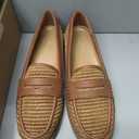J. Crew Woven penny loafers , 7, Cedar Wood Raffia