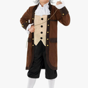Morph Benjamin Franklin Costume Kids Colonial Founding Father Outfit for Presidents Day Celebrations M