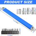 Impact Ready Offset Extension Wrench Set, Zero Degree Ratchet Extender with 1/4, 3/8, 1/2 Square Drive Adapters for Tight Spaces & Car Maintenance(Blue)