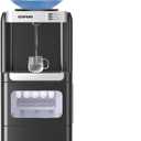 ICEPURE Water Cooler Dispenser with Build-in Ice Maker, Hot and Cold Water Dispenser with Bullet Ice Maker, 33lbs/24H, Child-Lock,Top Loading