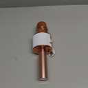 Amazmic Karaoke Microphone for Adults, Wireless Bluetooth Microphone for Singing Portable Karaoke Machine Handheld with LED Lights, Gift for Kids Adults Birthday Party, Home KTV(Rose Gold)