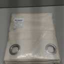 NICETOWN Natural Linen Curtains 84 inch Long 2 Panels Set, Grommet Top Thick Linen Burlap Semi Sheer Vertical Drapes Privacy Assured with Light Filtering for Bedroom/Living Room, W55 x L84