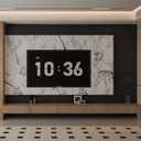 YU LI 3DH WPC Slat Wall Panels 12-Pack 48x 6in & 4 Trim Accent Black Wood Grain 3D Wall Panels Interior Wall Modern Dcor