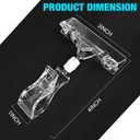 Clear Sign Clips on Merchandise Display 50 Pack Plastic Label Pop Clips on Sign Holder Shelf Double Sided Swivel Price Tag Clips on Clothing Rack Signs Rotatable Menu Clips for Retail Store Supplies