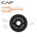 CAP Barbell 2-Inch Olympic Grip Plate, 10-Pounds