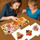 120pcs Thanksgiving Crafts for Kids, Make-A-Turkey Stickers Party Games/Favors/Supplies(Small Size)