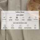 Solino Home Table Runner 90 Inches Long - 100% Pure Linen Marseille Plaid Black Table Runner 14 x 90 Inch for Dining