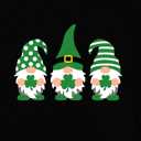 St Patricks Day Shirts for Women Lucky Irish Shamrock Shirt St Pattys Day Short Sleeve (Medium, Black1)