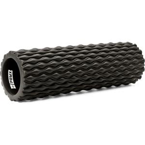 Textured Foam Rollers for Muscle Recovery – Medium-Density Back Foam Roller for Back Pain Relief & Muscle Recovery in Legs & Arms – Hollow Foam Roller for Muscle Exercises by PowX 5.5x17.7 In. (Black) Pack of 1 