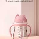 Oberni Leakproof Sippy Cups, Double Sealing No Spill Water Bottle with Weighted Straw and Non-Slip Handle for Toddler 1-3 Years, Tritan Baby Cups 12+ Months, 270ml/9oz (1Pack,Pink)