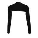 Bolero Shrugs for Women Long Sleeve Arm Sleeves Hijab Accessories One Size (Black)