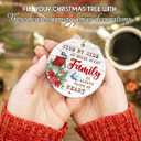 3 x VeryHomy Family Christmas Ornaments 2025 | Long Distance for Grandpa, Grandma, Mom and Dad Gifts, Birthday for Sister, Brother | Ceramic Christmas Tree Decorations 2025