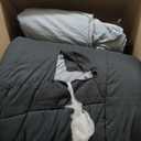 BEDELITE King Size Comforter Set 7 Pieces Bed in A Bag - Soft Microfiber Reversible Black Bed Set with Comforters, Sheets, Pillowcases & Shams, Cozy Luxury Bedding Sets for All Season