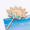 Wave Surf Wooden Cake Topper - The Big One Themed 1st/First Birthday Party Decoration,Smash Cake Photo Props