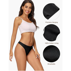 voenxe Women Bikini Underwear,Seamless Breathable Ladies Panties,No Show Comfortable Briefs Undies,Invisible Hipster,5-Pack (Large)