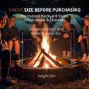 Outdoor Smokeless Fire Pit Ring Insert, Heavy Duty 30 Inch Inner|36 Inch Outer Diameter, Metal Round Fire Ring for Outside Wood Burning, Black