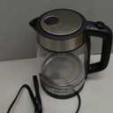 KRUPS 1.7L Glass Electric Kettle: Fast-Boiling 1500W with LED Indicator, Anti-Scale Filter, Auto Shut-Off, and Cordless Design - Boil 1 Cup in 80 Seconds for Perfect Tea and Coffee