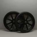 Parts Camp 20" Flat Free Tire Cart Wheels Replacement Rubbermaid Wheelbarrow Wheels Garden Cart Replacement Wheel With 5/8" 3/4" Bearing For Utility Carts/Lawn Cart/Wheelbarrow Pack of 2