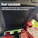 Glassroof Sunshade Compatible with Porsche Taycan 2020-2025[No Gaps, Never Sag],Upgrade Soft Suede Glass Sunroof Sun Shade Foldable Heat Insulation Shield (Black)