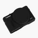 Easy Hood Case for Canon Powershot G7 X Mark III Digital Camera, Soft Silicone Protective Cover with Removable Lens Cover for Canon Powershot G7X Mark III DSLR Camera (Black)