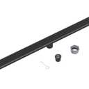 Neodrain 60-Inch Black Linear Shower Drain with Removable Quadrato Pattern Grate,Professional 304 Stainless Steel Rectangle Shower Floor Drain Manufacturer,Leveling Feet,Hair Strainer,Matte Black