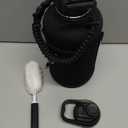 Insulated Water Bottle | Thickened Stainless Steel Vacuum Metal | Portable Sports Half Gallon Large Water Jug for Gym and Hiking with Straw, Carrier Bag, Handle Strap | BPA-Free 64 oz (Advanced Black)