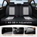 Coverado Car Seat Covers, Leather Seat Covers Full Set, Waterproof Car Seat Protector with Lumbar Support, Automotive Seat Covers Seat Cushions Universal Fit for Most Cars SUV Trucks, (Black&Beige)