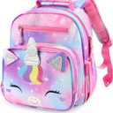 mibasies Toddler Backpack for Girls 2-4: Cute Kids Backpacks for Girls - Preschool Kindergarten Backpack - Unicorn Bangs