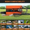 12V 24V 36V 48V Smarter Adjustable Lithium Battery Charger with Anderson Plug. Bluetooth APP Control, LIFEPO4 Battery Charger. 16FT, 3-Stage Charge Technology, for Golf Cart, Truck, RV, Boat and More