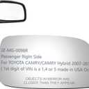 JZSUPER Side Mirror Glass fit for 2007-2012 Toyota Camry/Camry Hybrid Passenger Right Side RH Convex, Including Adhesive (made in USA Only)