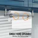 Paper Towel Holder Under Cabinet, Single Hand Operable Roll Holder with Damping Effect,No Drilling or Wall Mounted SUS304 Stainless Steel for Kitchen Bathroom (Sliver)