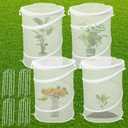 Bird Netting for Garden Protection, 4 Pcs Plant Covers Freeze Protection, Foldable Insect Barrier Plant Cover Net, Garden Netting Pest Barrier