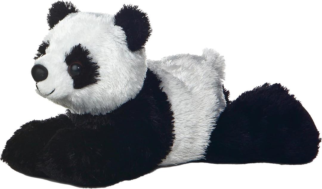 Aurora® Adorable Mini Flopsie™ Mei Mei™ Stuffed Animal - Mini Companions Ready for Playful Adventures - for Kids All Ages, Toddlers, Adults, and Families - White 8 Inches, Panda