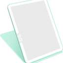 deweisn Folding Travel Mirror Lighted Makeup Mirror with 72 LEDs 3 Colors Light Modes, USB Rechargable, Portable, Ultra Thin, CompactVanity Mirror with Touch Screen Dimming for Cosmetic (Green)