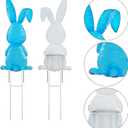 Joliyoou Easter Yard Signs, Set of 5 Metal Easter Bunny Stakes, Assorted Colorful Standing Rabbits Stake for Front Door Spring Lawn Garden Holiday Outdoor Decorations