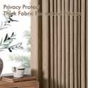 MIULEE Pinch Pleated Thick Linen Curtains 96 Inches Long 2 Panels for Living Room Bedroom, Linen Memory Trained Drapes Back Tab Light Filtering Country Farmhouse Burlap Brown Curtains with Hooks