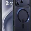Magnetic for iPhone 17 Pro Case,[Anti-Slip][Compatible with MagSafe][Military Grade Drop Protection] Shockproof Protective Translucent Matte Phone Case for iPhone 17 Pro Case,Black