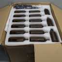 4oz Amber Glass Bottles, Boston Round Glass Bottles (50 Pack) with Leak-proof Caps, Refillable Container for Homemade Vanilla Extract, Essential Oils, Herbal Medicine and More