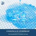 GROOSE Cooling Mattress Protector Queen, Waterproof Fitted Sheet Elasticized Mattress Pad Cover 8"-21" Deep Pocket Mattress Cover with Elastic Rubber BandQ, 60"80" (White)